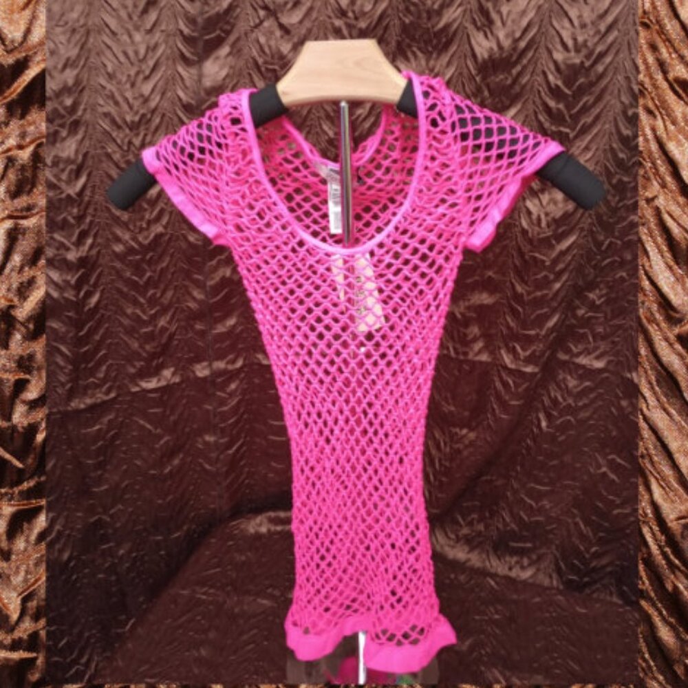 Forever 21 Neon Pink Mesh Top.